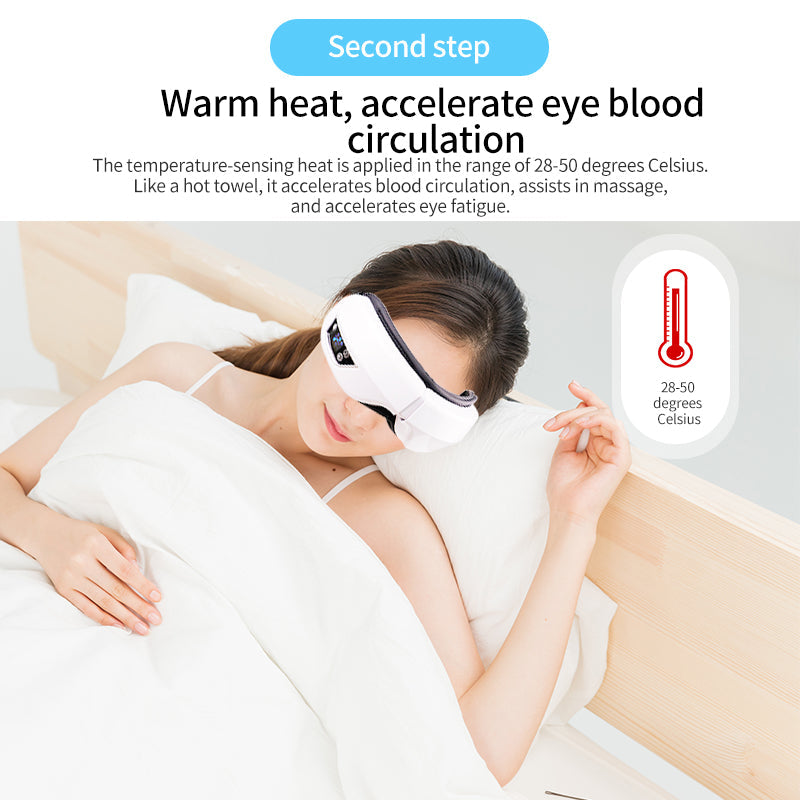 Oogmassageapparaat met luchtdruk, trilling, warmte en Bluetooth