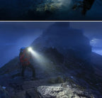 LED hoofdlamp met zoom & oplaadbare accu voor buitenactiviteiten
