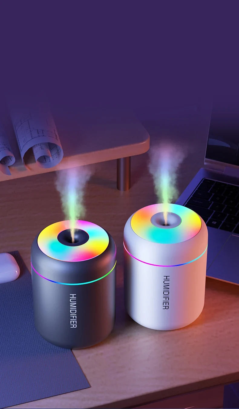 Mini luchtbevochtiger met aromatherapie - USB aangedreven - voor auto