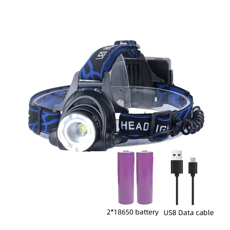 LED HOOFDLAMP MET ZOOM & OPLAADBARE ACCU VOOR BUITENACTIVITEITEN — afbeelding 14