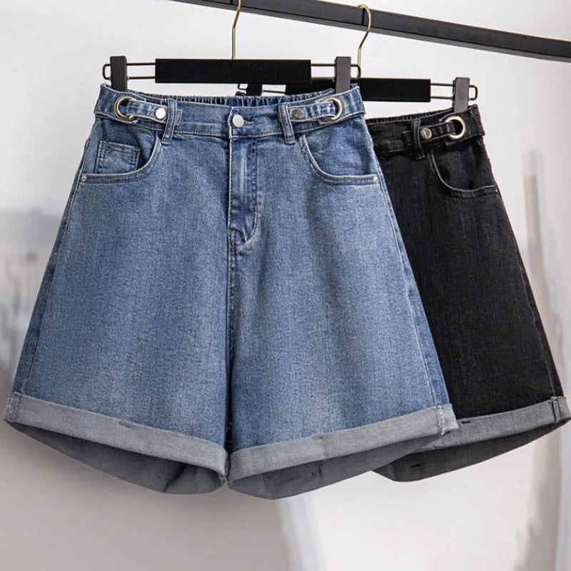 Flora plus size denim short