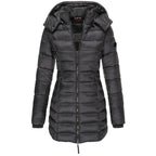 Warme dames donsjack met capuchon