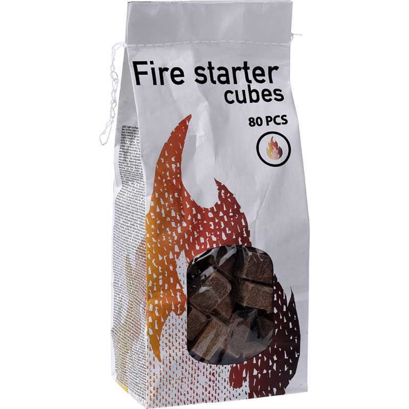 Aanmaakblokjes – geurvrij – lange brandduur – 80 stuks – – hout en paraffine