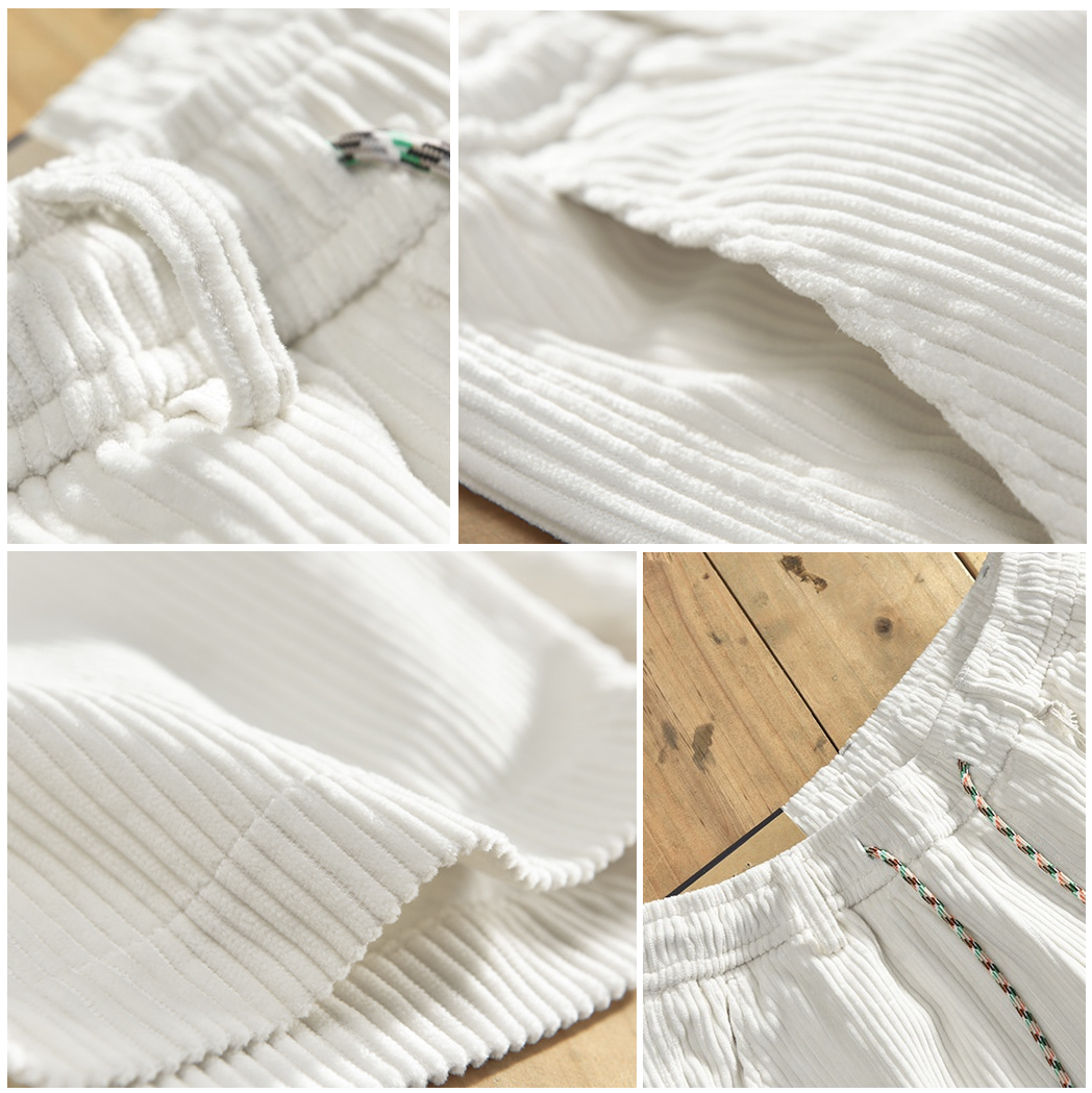 Retro cordshorts voor heren met een comfortabele snit