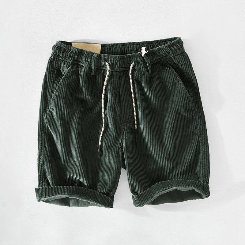 Retro cordshorts voor heren met een comfortabele snit