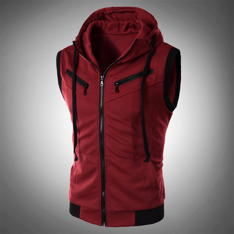 Slim-fit vest met capuchon