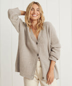 Dames kasjmier vest met V-hals