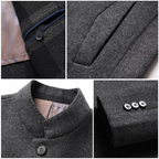 Halflange herenmantel van wol-kasjmier