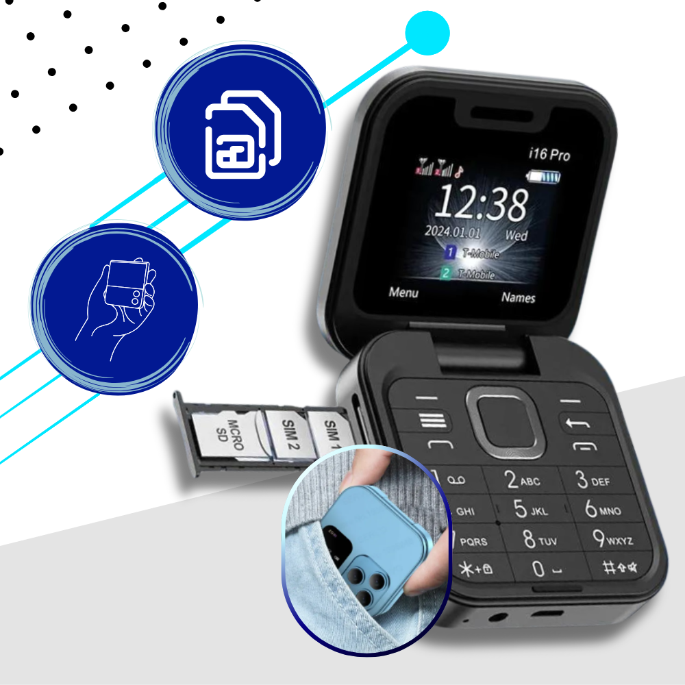 Compacte klaptelefoon dual SIM