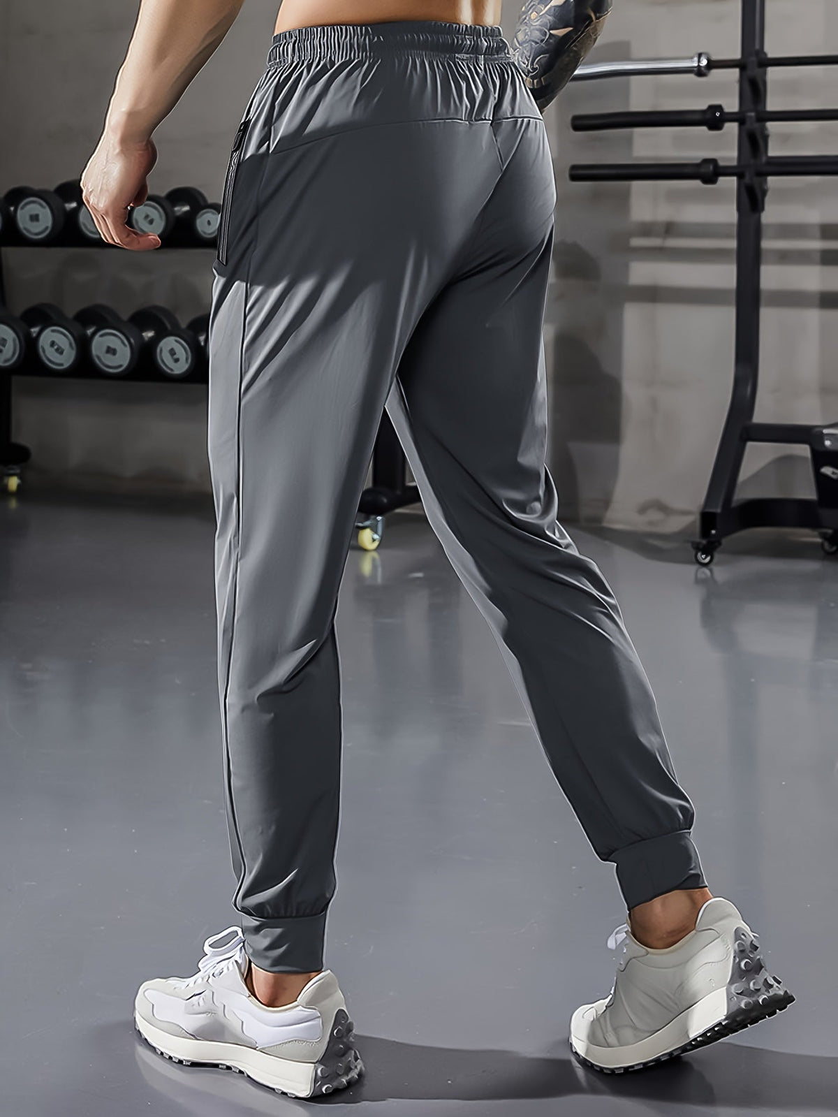 Effen heren sportbroek met zakken