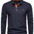 Heren polo met lange mouwen – Elin