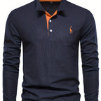 Heren polo met lange mouwen – Elin