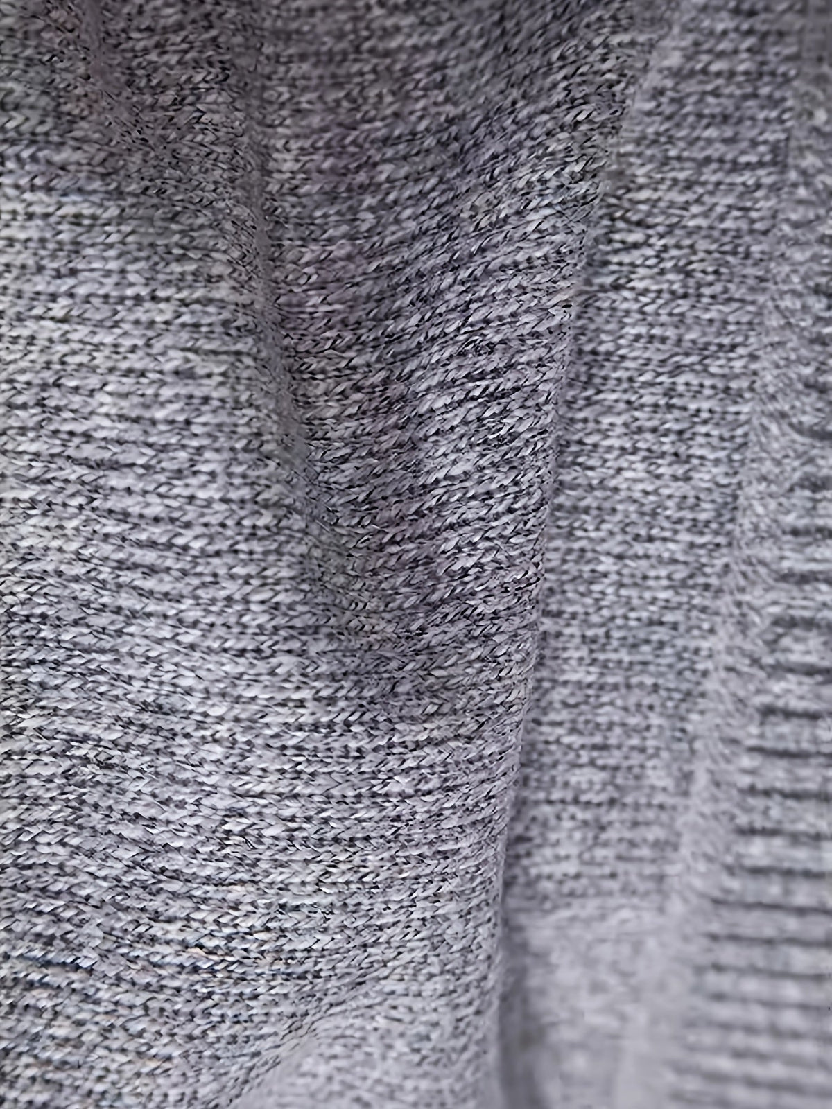 Kabelgebreid vest met opstaande kraag en rits