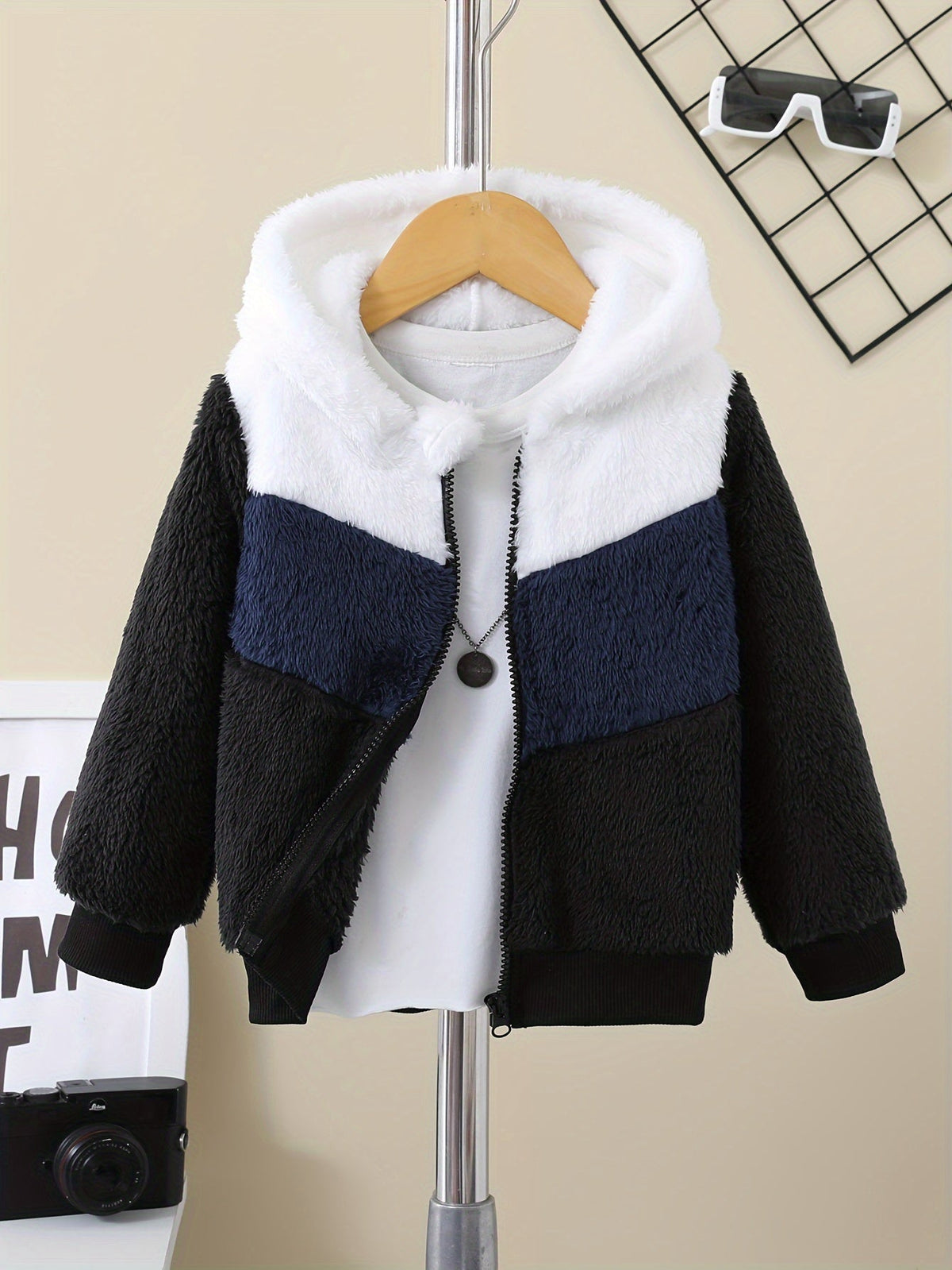 Fleece capuchonjack met rits voor kinderen