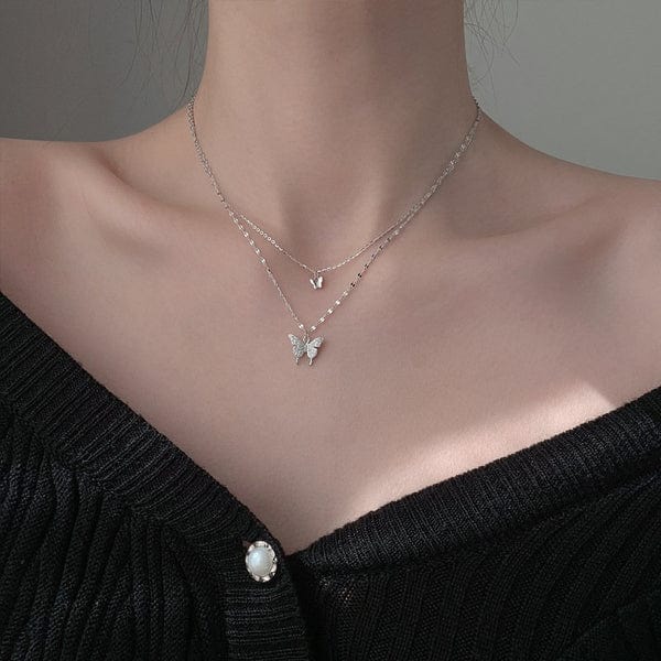 Ketting met dubbele vlinder