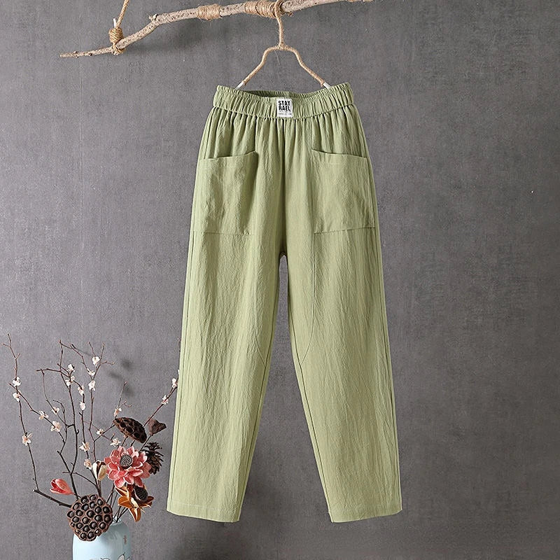 Losse broek met elastische taille