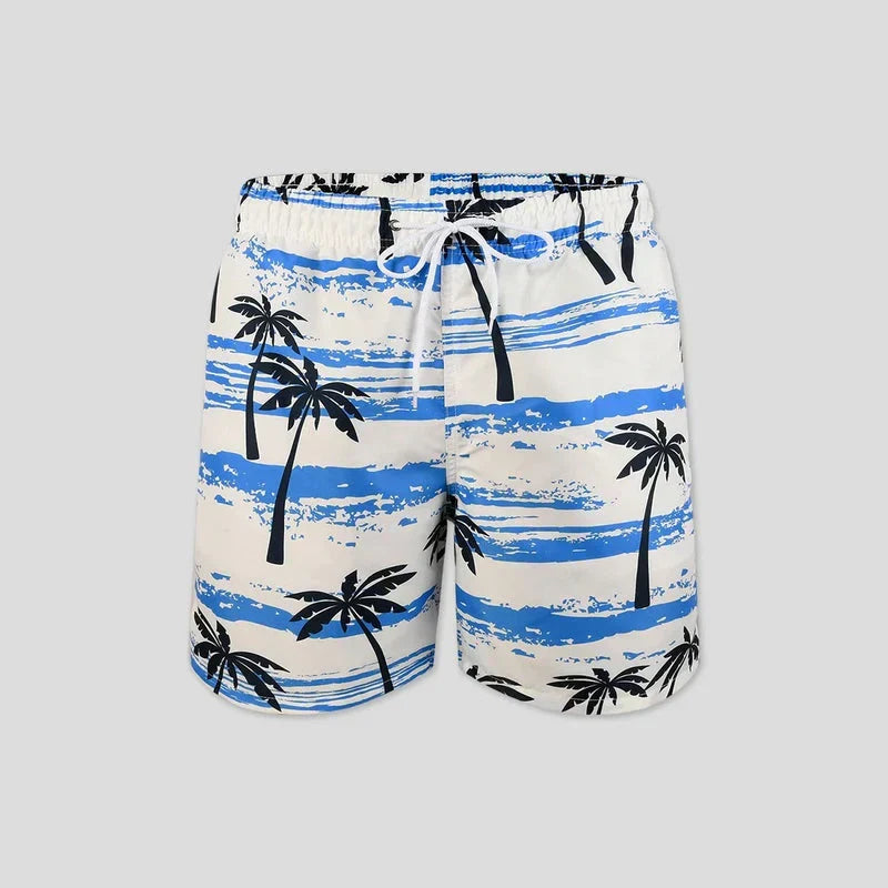 Luchtige zomer shorts met palmprint voor heren