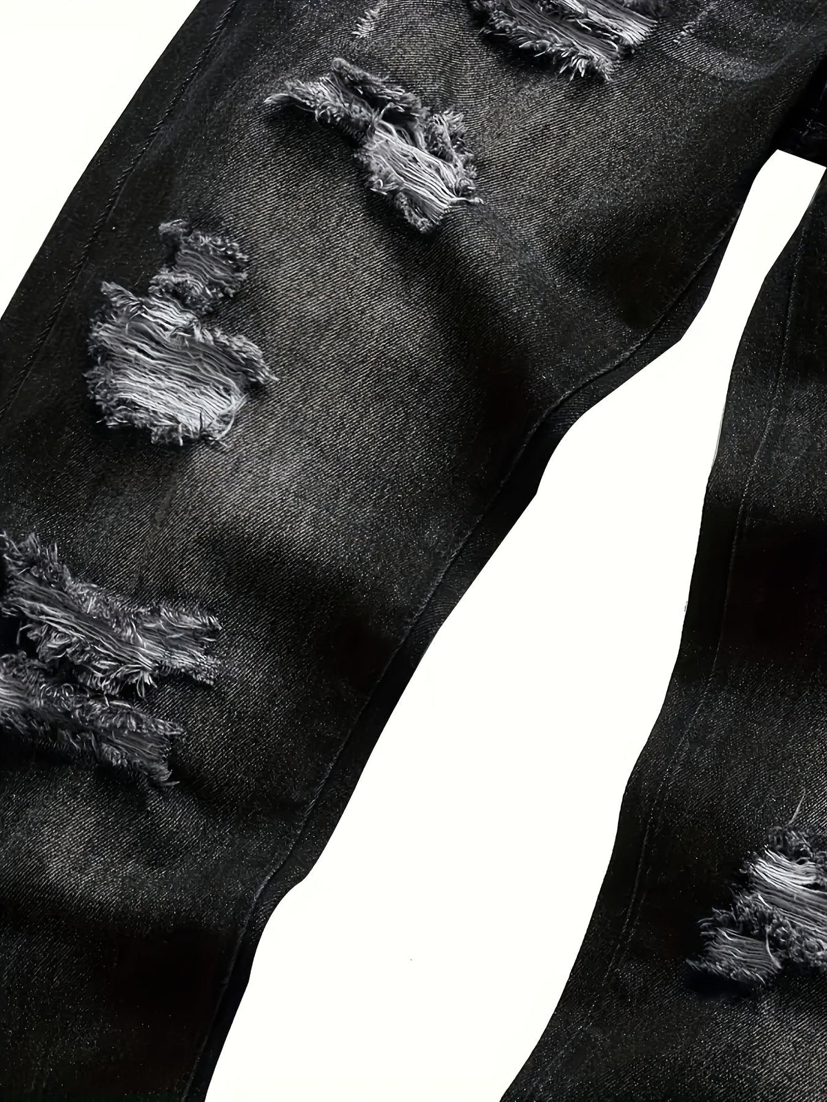 Rechte jeans met verwassen details