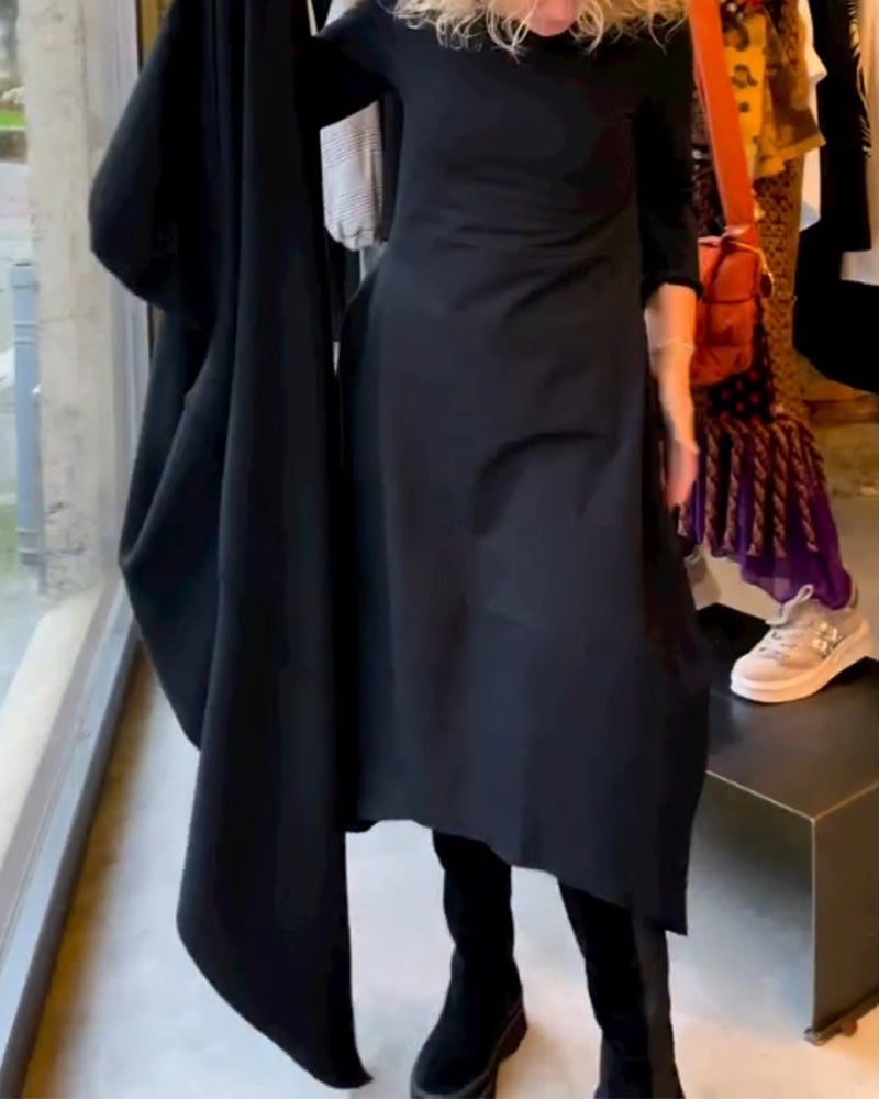 Zwarte midi jurk