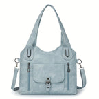 Vintage-Stijl vegan leren schoudertas