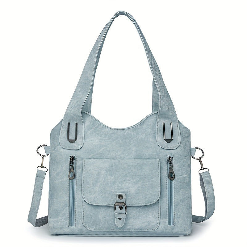 Vintage-Stijl vegan leren schoudertas