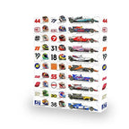 Formule 1-adventskalender met verzamelobjecten