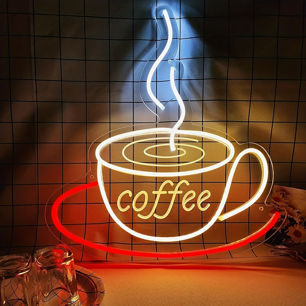 Neon koffielamp voor wanddecoratie