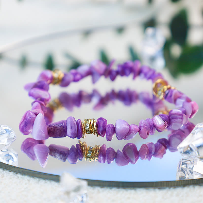 Stijlvol natuursteen kristallen kralen armband