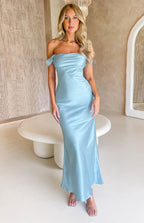 Off-Shoulder maxi-jurk