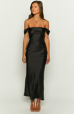 Off-Shoulder maxi-jurk