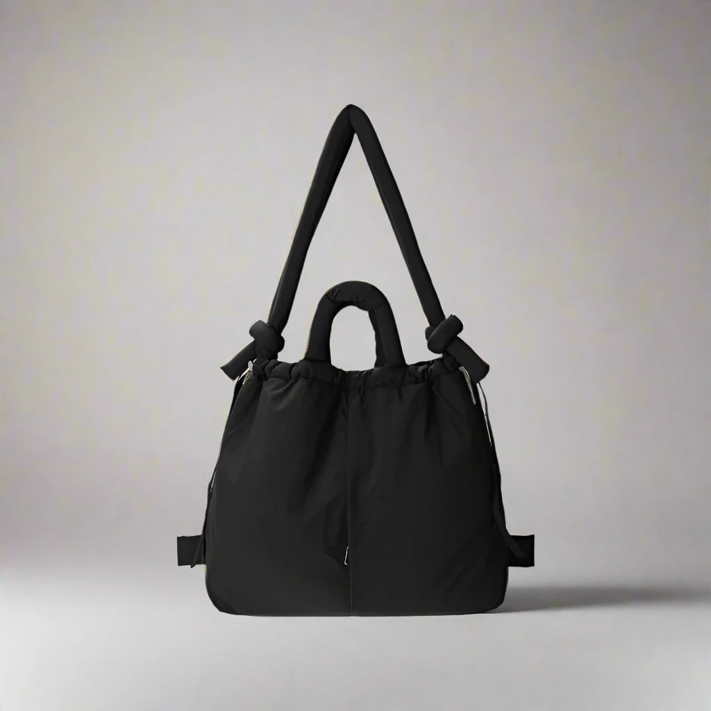 Unieke puffer handtas met trendy volume