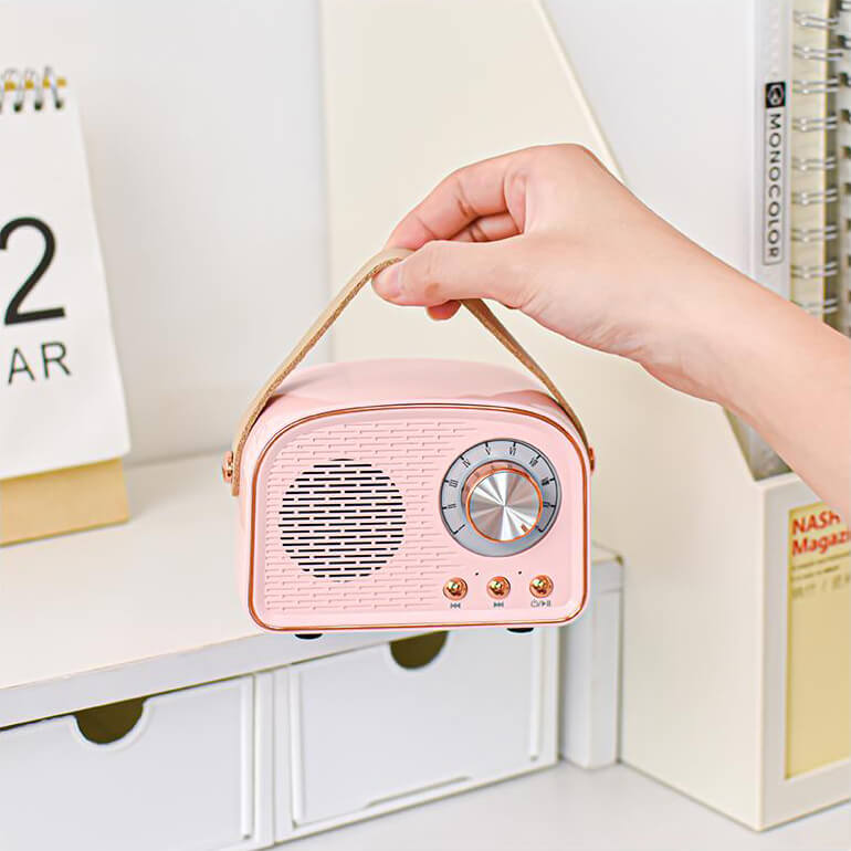 Vintage bluetooth luidspreker met FM-radio
