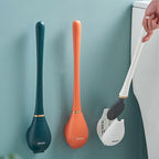 Siliconen toilettenborstel met wandhouder & druppelopvang