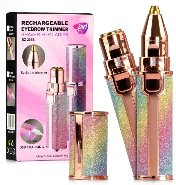 2-in-1 reinigbare gezichts- & wenkbrauwepilator