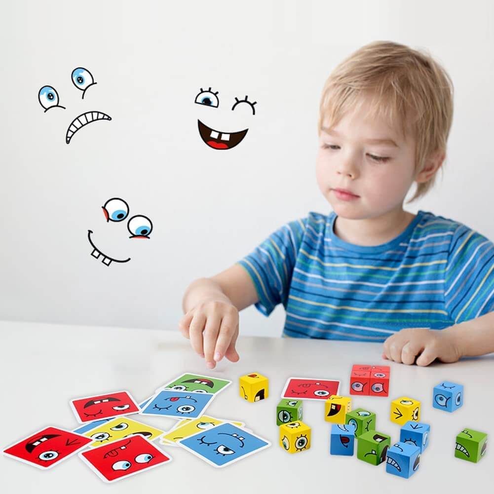 Expressie puzzel bouwstenen
