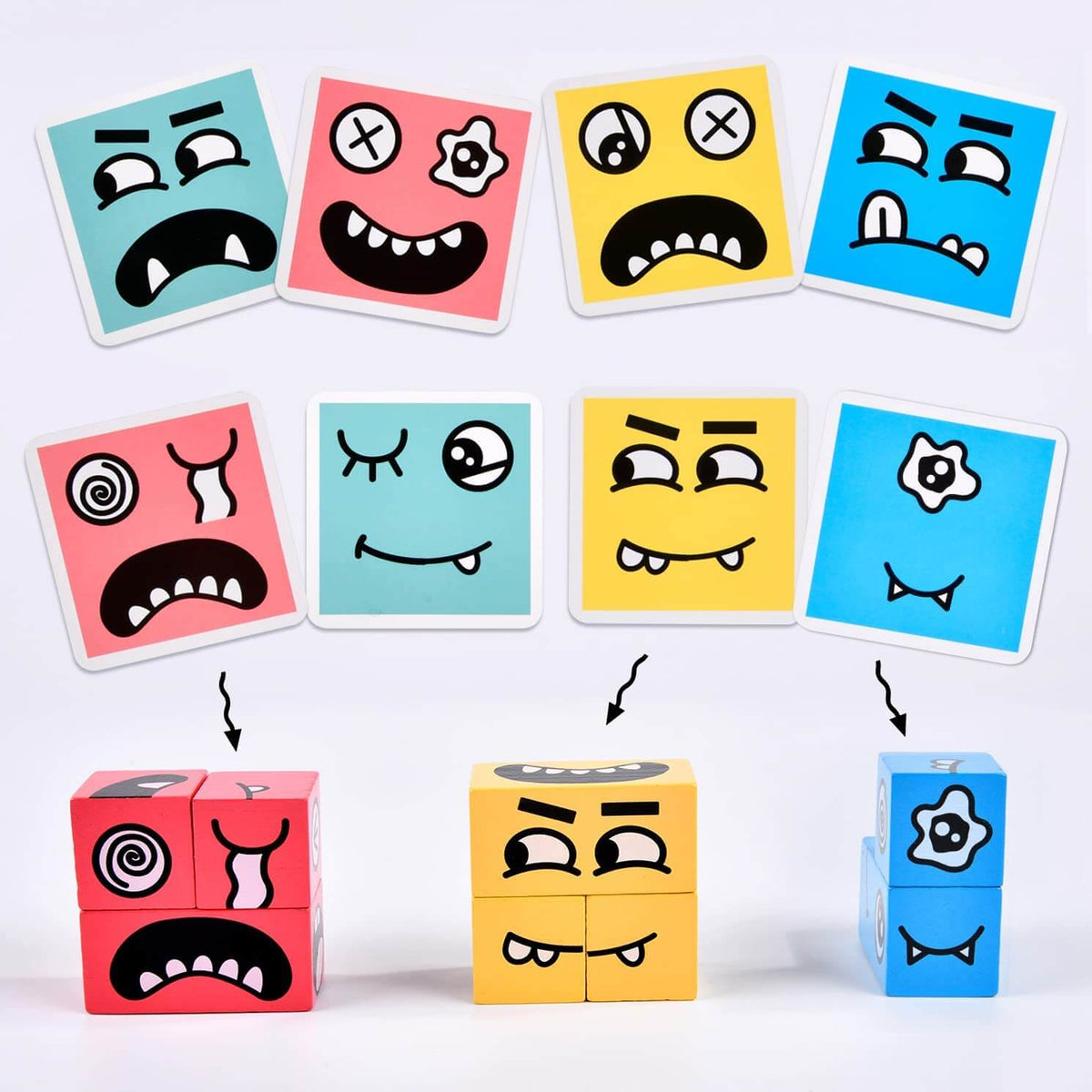 Expressie puzzel bouwstenen
