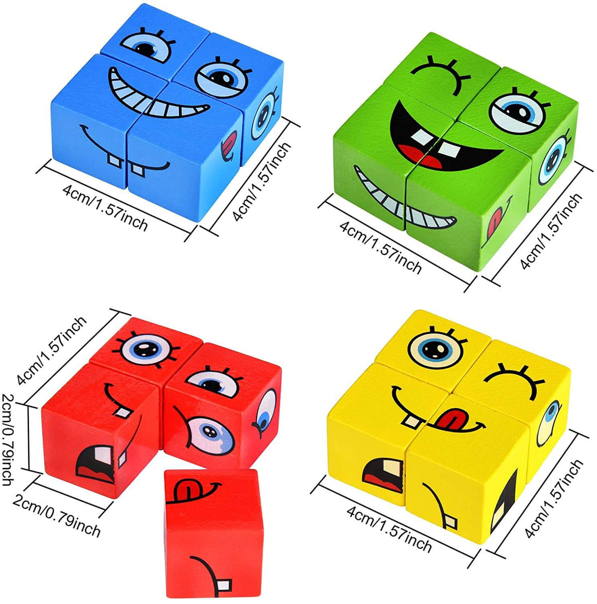 Expressie puzzel bouwstenen