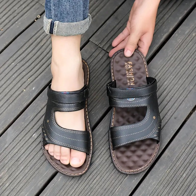 Herensandalen met hakband