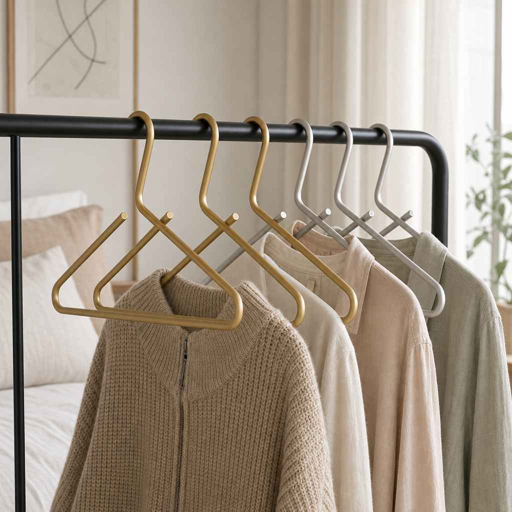Garderobehangers in mat goud & zilver