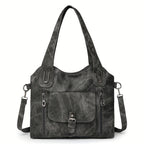 Vintage-Stijl vegan leren schoudertas