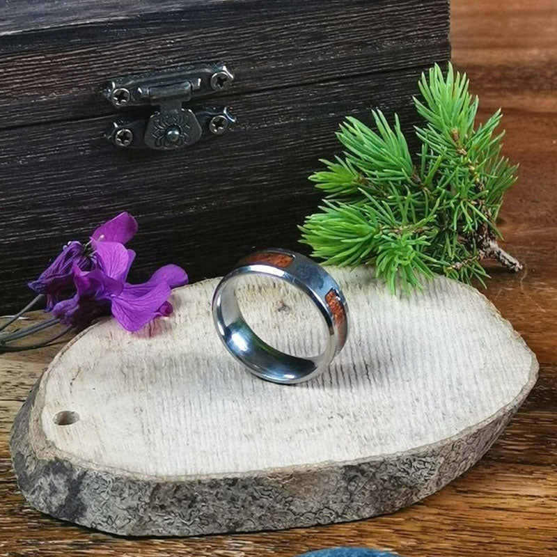 Levensboom ring van RVS voor dames