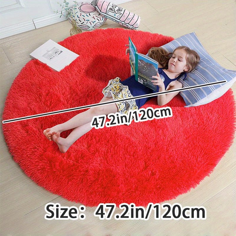 Rond fluffy vloerkleed
