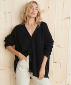 Dames kasjmier vest met V-hals