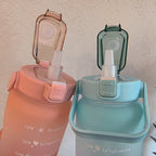 2L motiverende waterfles met tijdmarkeringen — afbeelding 5