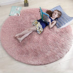 Rond fluffy vloerkleed