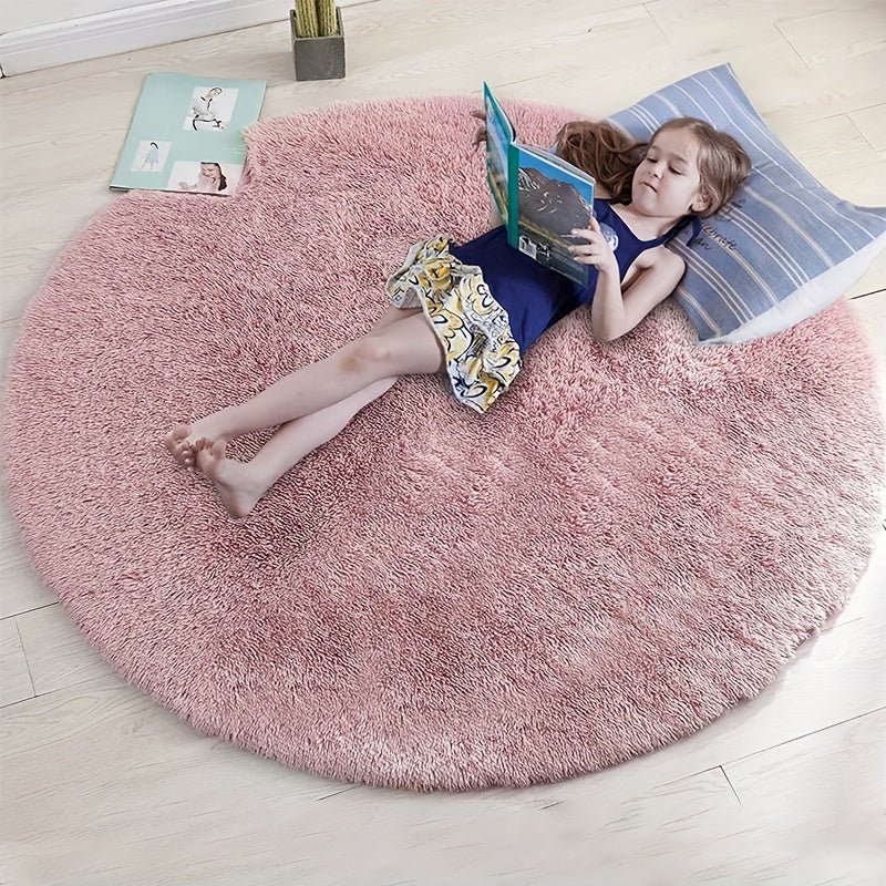 Rond fluffy vloerkleed