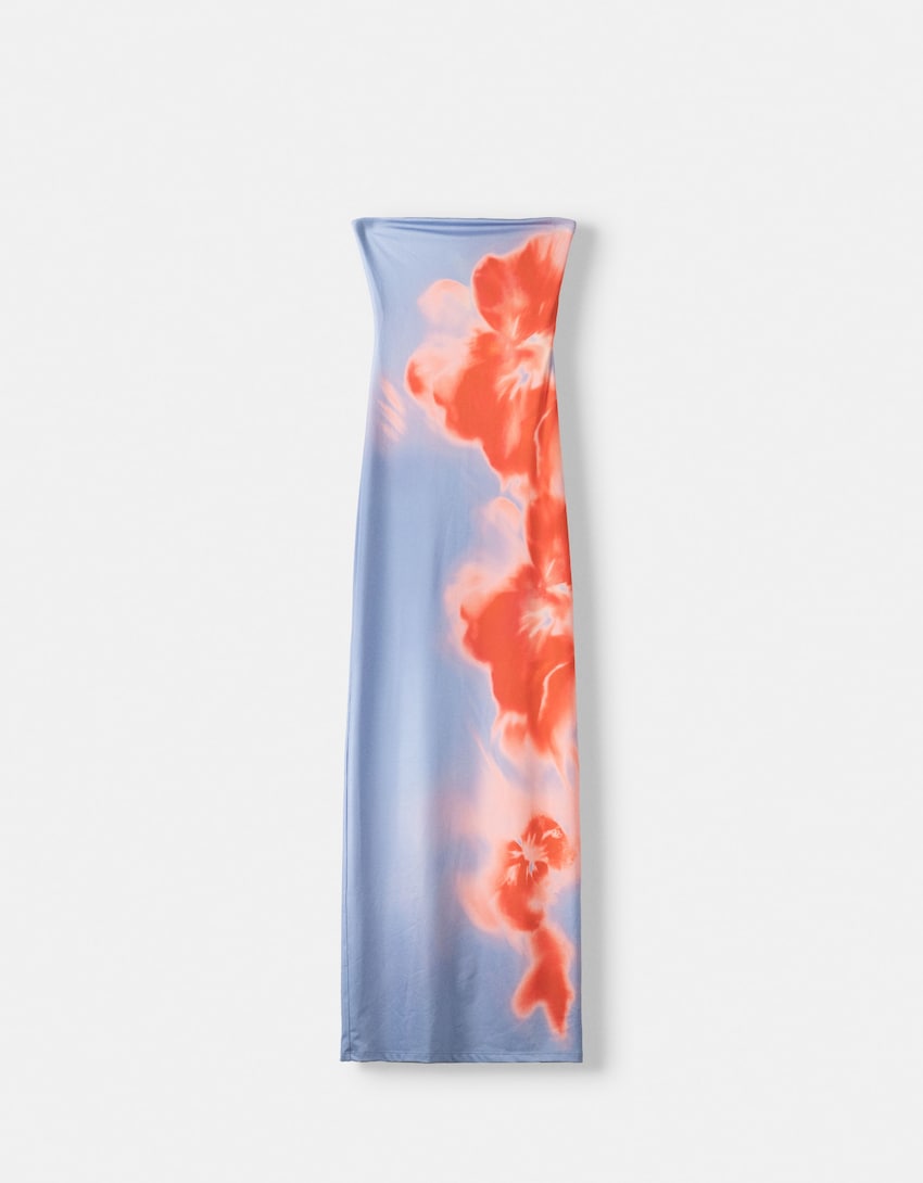 Strapless maxi-jurk Alina