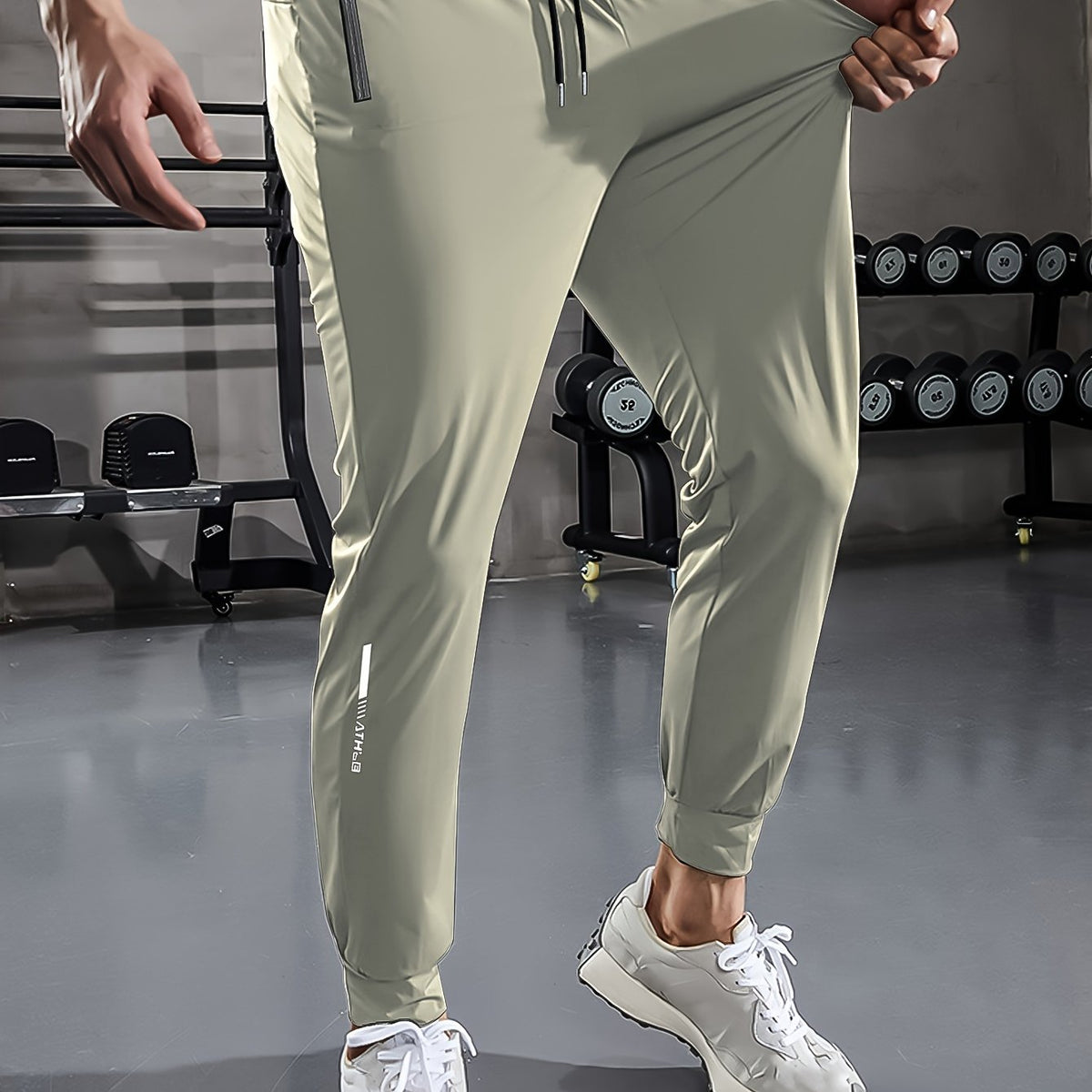 Effen heren sportbroek met zakken