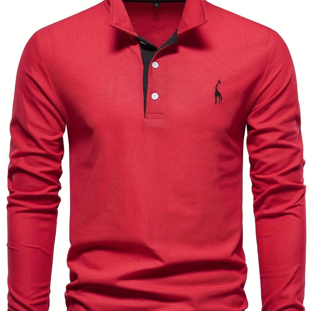 Heren polo met lange mouwen – Elin