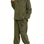 Warme coral fleece dames loungewear set